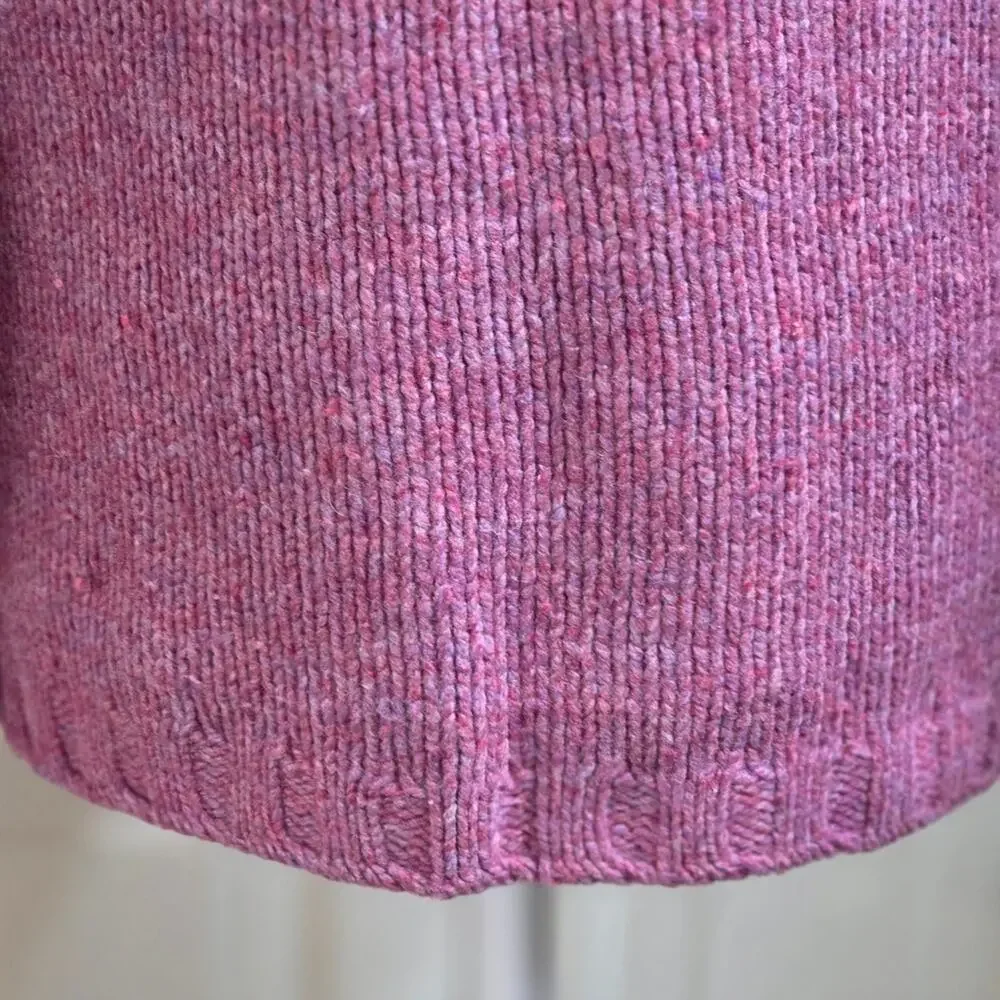 J. Crew Wool Crewneck Sweater Winter Top Medium Pink Mauve